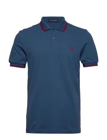 Twin Tipped Fp Shirt Polos Short-sleeved Blå Fred Perry