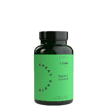 Great Earth L-Lysin 500 mg Aminosyrer 120 kapsler