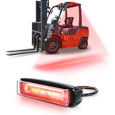 30W LED Gaffeltrucklys Sikkerhetsvarsel Truck Arbeidslys DC 12-80V (Rød)