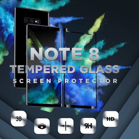 Samsung Galaxy Note 8 - Härdat glas 9H - Super kvalitet 3D