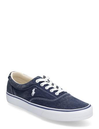 Keaton Washed Canvas Sneaker Matalavartiset Sneakerit Tennarit Blue Polo Ralph Lauren