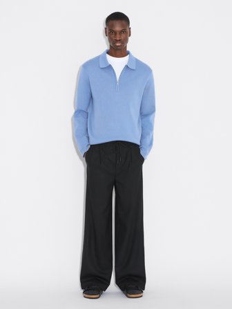 Holzweiler Milano Knit Half-Zip Sweater - Blue - Men's - Small