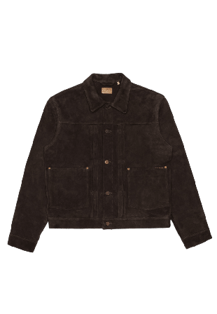 Nudie Jeans Dante II Suede Jacket Jackor Herr Brun XL