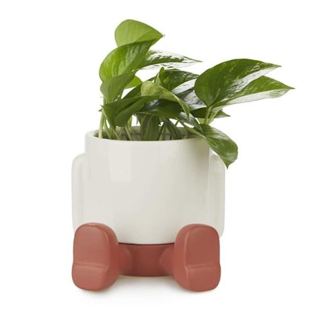 Balvi Ceramic Flower Pot Mr. Sitty Red