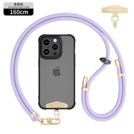 Anti-tyveri mobilholder til mobiltelefon, clips i rustfrit stål og justerbare spænder (lilla)