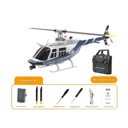 Kompatibel med RC ERA C138 Bell 206 1:33 Barometer Fast Højde 3D Fly Helikoptercd-WELLNGS