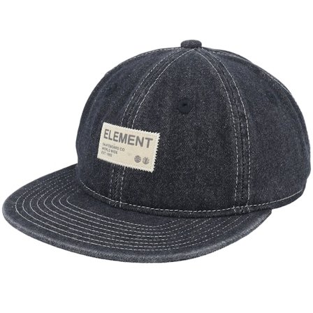 Element - Zwart adjustable Cap - Pool Cap Washed Black @ Hatstore