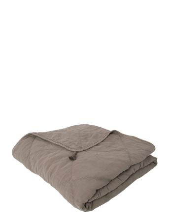 Plaid, Bomuld M/Hør Fryns Home Textiles Cushions & Blankets Blankets & Throws Grå C'est Bon