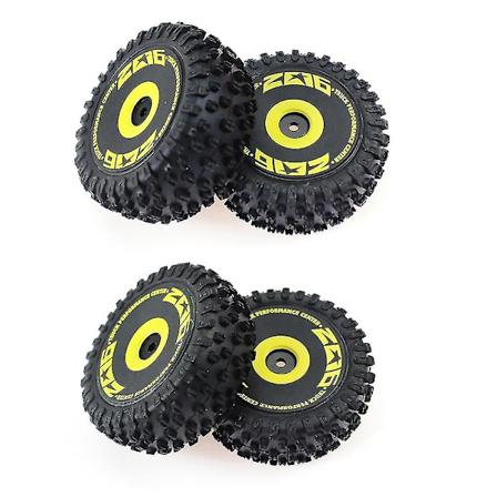 4 stk. Forhjul og Baghjul Dæk til Wltoys 144001 144010 RC Bil