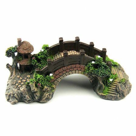 Artificiell Bridge Rockery Fake Landscaping Fish Tank Ornament