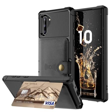 Genomtänkt Skal med Kortfack - Samsung Galaxy Note10 Svart