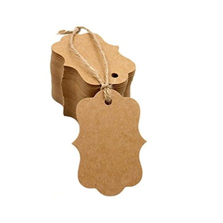 Kraftpapper prislappar för hantverks smycken, rea, varor