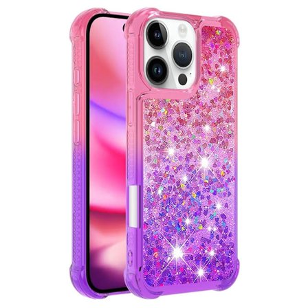 Princess iPhone 16 Pro skal - Rosa + Lila