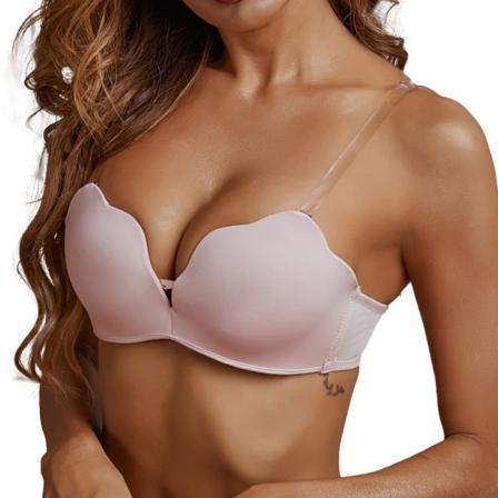 Trådlös push-up-behå för små bröst pink 80B