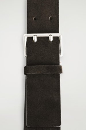 COS Women's Cinturón De Ante Con Hebilla De Doble Punta in Marrón