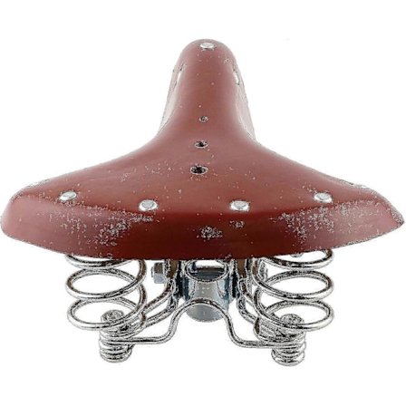 Klassisk brun sykkelsete med fjærer Komfort Cruiser Sykkelsete med demping polstret unisex - JS