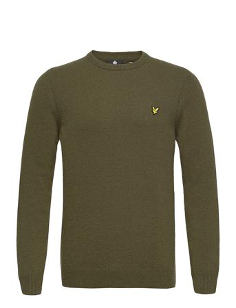 Crew Neck Lambswool Blend Jumper Neulepaita Pyöreä Kaula-aukko Vihreä Lyle & Scott