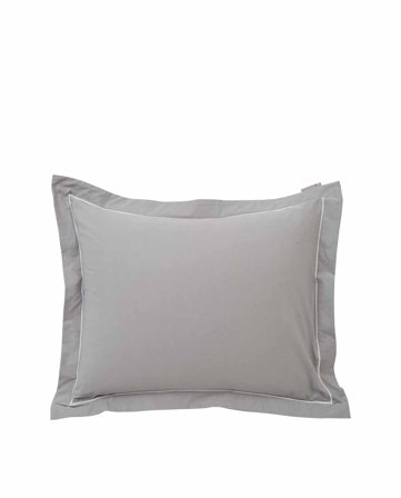 Lexington Hotel percale pillowcase gray/white