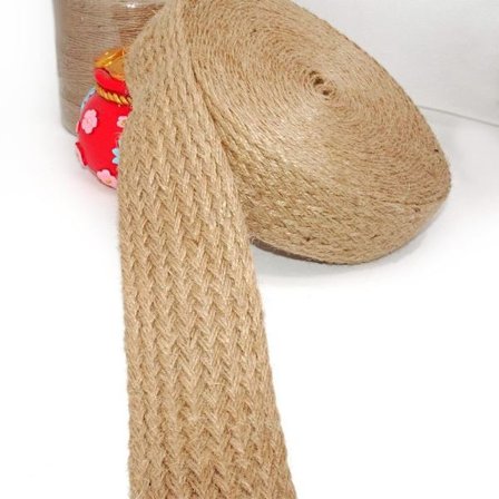 Flettet burlap-båndtau Jute-tau 4CM