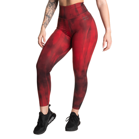 Better Bodies High Waist Leggings, Chili Red Grunge