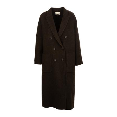 ViCOLO Double-Breasted Coats Brun, Dame Uldfrakker