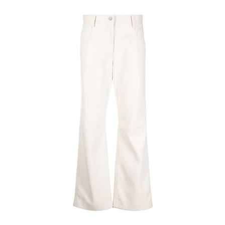 Msgm, Wide Trousers Beige, Dames, Maat:XS