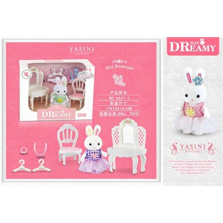 Liten kanin kommode Nydelig scene lek leker simulering modellering barn bursdag gave