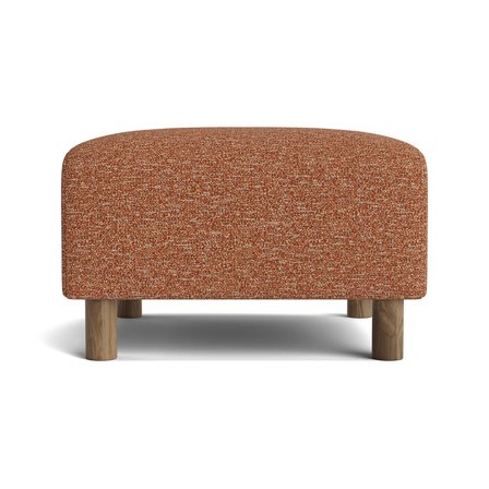 Toledo Pouf Hocker für Wohnzimmer in Puente Braun Terracotta, meliertes Muster, moderner Stil, bequeme Nozag-Federung, Sitzgelegenheit 45cm