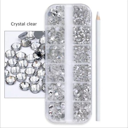 Nail Rhinestone Pärlor VIT