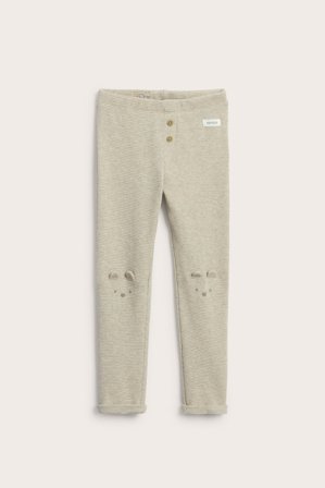 Newbie | Leggings i vaffelstruktur | Melert beige