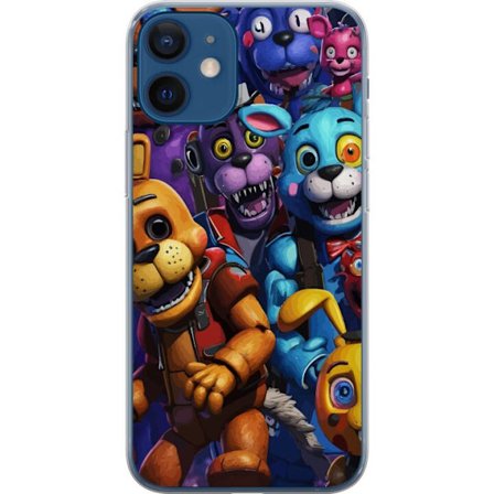 Yhteensopiva Puhelinkuori Apple iPhone 12 Värikkäät animatronics-hahmot, jotka on inspiroitu Five Nights at Freddy's -pelistä, intensiivinen katse, ne