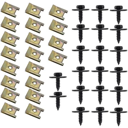 U-Klämmor och Skruvset Universal Metall U-Mutter Bil Dörrpanel DXGHC