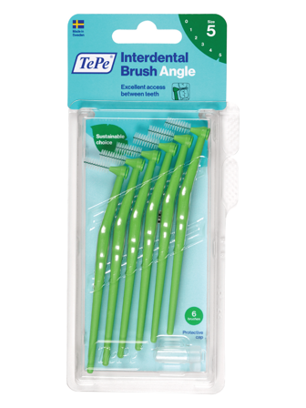 TePe Vinklet Mellomromsbørste, 0,8 mm, 6 stk.