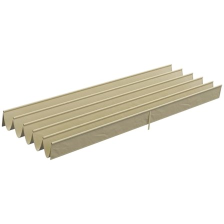 Rootzin vaihtokatto 4x3m pergola - sisäänvedettävä sävykansi - säänkestävä katos - sateen viemäröinti - 350L x 260W cm ruskea
