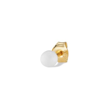 Jane Kønig, Splash Bead Stud White Agate | Single earring Geel, Dames, Maat:ONE Size