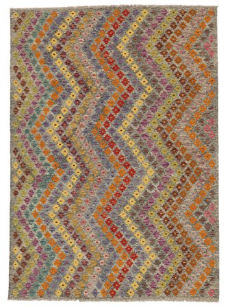 Kilim Afghan Old Style Rug 175X250 Brown/Orange Wool