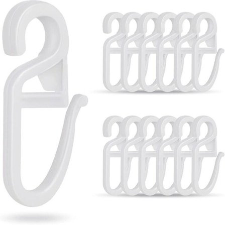 120 stk. Gardin kroge, Plastik gardin kroge gennemsigtige gardinskinne kroge til 6mm gardinring
