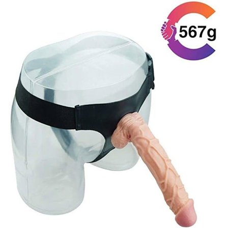 26 cm Strap-on Dildo Vibrator for Kvinner, Realistisk Strap-on Dildo for Menn, Bærbar Voksen Sexleketøy for A212