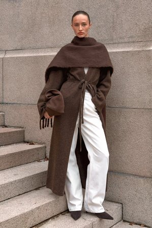 NA-KD Maxi-Strick-Cardigan - Cardigans - Braun - L (EU 42-44)