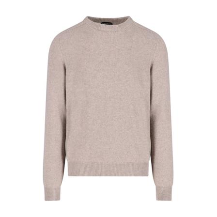 Tom Ford, Round-neck Knitwear Beige, Heren, Maat:L