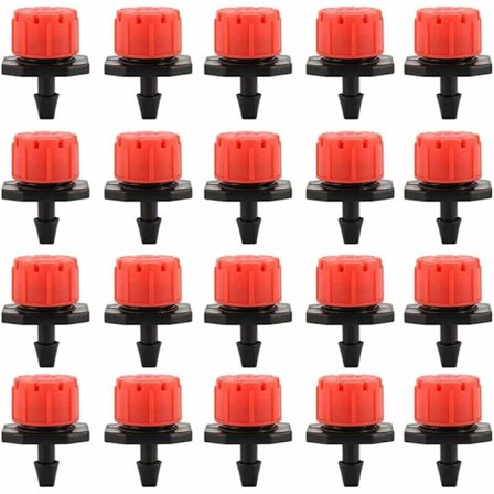 100 stk dryppvanningsdryppere, hagedyser, sprinklerdyser, 360° justerbar automatisk dryppvanning for plante drivhus plen DIY