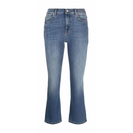 Pinko, Cropped Trousers Blauw, Dames, Maat:W31