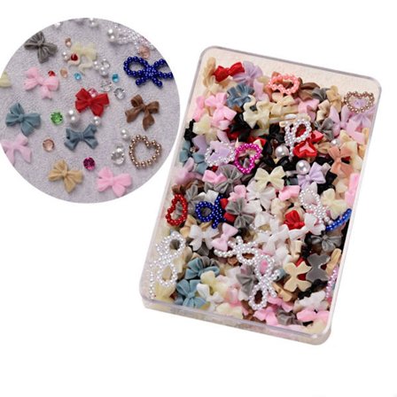 Mix Style Resin Nail Art Charms Butterfly Bear Nail Rhinestone