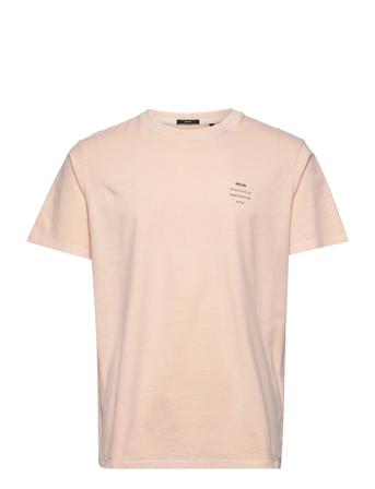 Organic Neuw Band Tee T-shirts Short-sleeved Beige NEUW