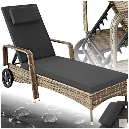 Solsäng i konstrotting med hjul