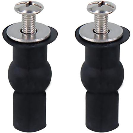 2 st Toalettstolssits gångjärnsfästen Blinda gångjärn Fäst hål Expanderbar gummiskruv Passar alla toaletter (18 mm)
