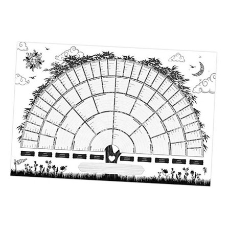 Kreativt stamtræ diagram udfyldbar diagram DIY boligindretning lærred vægplakat B