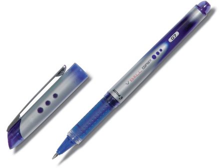 Pilot Bläckkulpenna, V-Ball 07 Grip, tunn spets på 0,7 mm, blå - Lyreco - Kontorsmaterial - Pennor - Bläckkulpennor