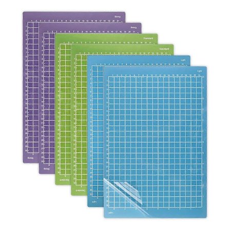 6 st 21,6x30,5 cm skärmattor för Cricut Joy Xtra (StandardGrip, LightGrip, StrongGrip), återanvändbar skärmatta