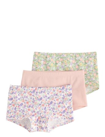 Lindex Boxer 3P Flower Lib - Pink - 110/116